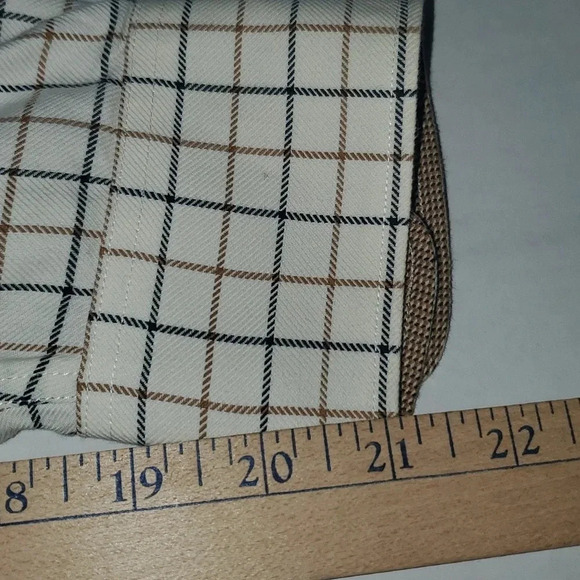 Cutter Buck Mens XXL Button Down Cotton Cashmere Blend Brown Plaid Dress Shirt - Picture 10 of 10